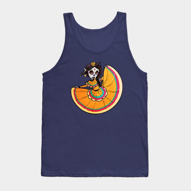 Day of the Dead Dancer Tank Top by candice-allen-art